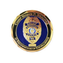 Custom Double Sided 3d Silver Plated Souvenir Coin Decorative Police Challenge Coins